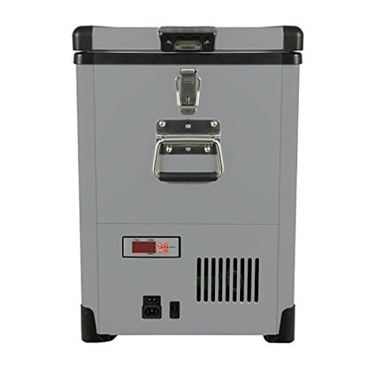  FM-452SG 45 Quart Slimfit Portable Refrigerator, AC 115V/ DC 12V Real Freezer For Car, Home, Camping, RV-8°F To 50°F, Charcoal, Gray