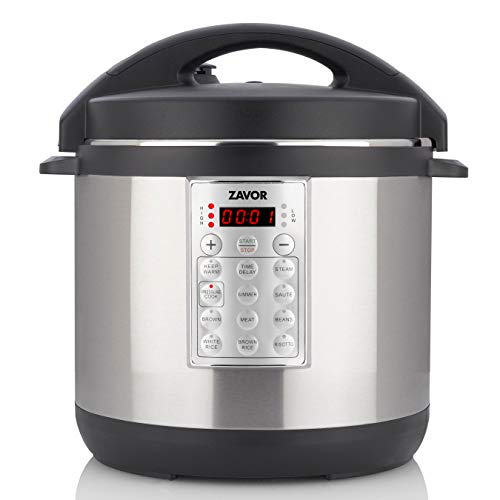  Zavor Select 6 Quart Electric Pressure Cooker And Rice Cooker With Non-stick Inner Cooking Pot And Brushed Stainless Steel Finish (ZSESE01)