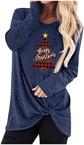  Sweatshirts For Women Loose Fit Cute Fashion Christmas Print Long Sleeve Crew Neck Sweatshirts Pullover Top Streetwear