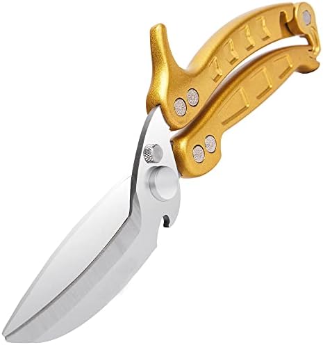  Multi-purpose Kitchen Shears Scissors, Heavy Duty Stainless Steel Scissors With Strong Straight Edge Snips (Silver)