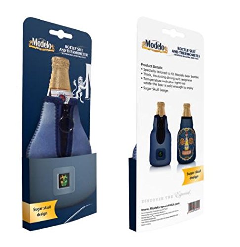  Bottle Suit & Chill Indicator Modelo Beer Accessory, One Size, Blue