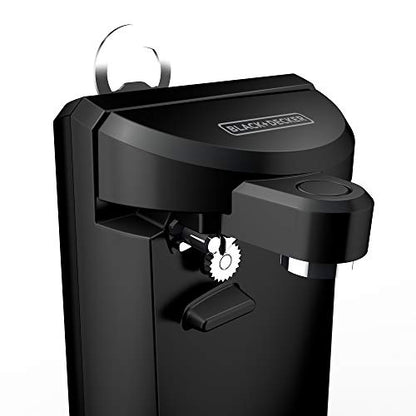 Black & Decker EasyCut Extra-Tall Can Opener With Knife Sharpener And Bottle Opener, Black, EC500B-T