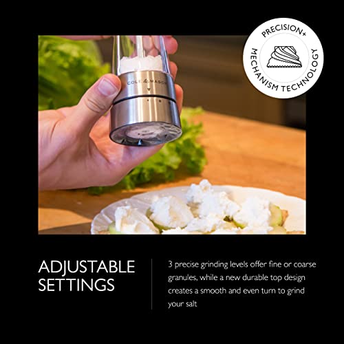 Cole & Mason OLE & MASON Derwent Salt Grinder - Stainless Steel Mill Includes Gourmet Precision Mechanism And Premium Sea Salt