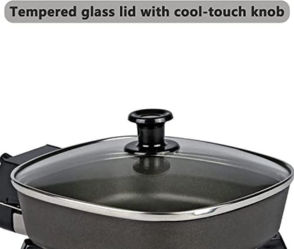  6-inch Small Electric Skillet - With Glass Lid - Serves 1 To 2 People