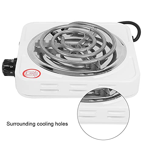  Electric Single Burner, 1000W Stainless Steel Portable Single Burner, 21x21x7.5cm, Household Square Single Tube Electric Furnace, For Cooking, Boiling Water