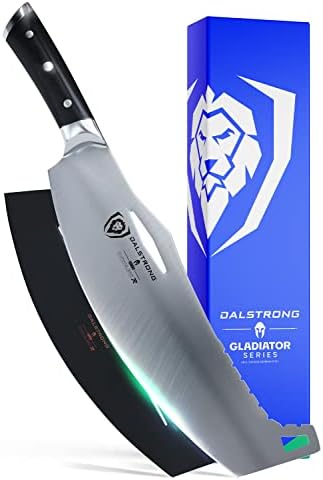  Meat Cleaver Knife - 7 Inch - Gladiator Series - Heavy Duty - Razor Sharp - Forged High Carbon German Steel Kitchen Knife - Sheath Included - NSF Certified