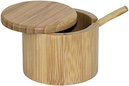  Double Dipper Two Salt Boxes With Spoons And Tray, 6 Ounce Capacity Each