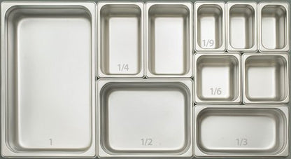  Tiger Chef 6-inch 1/3 Third Size Stainless Steel Anti-Jam Steam Table Pans 6-Pack