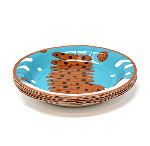  Milk And Cookies Party Supplies Tableware Set 24 9" Plates 24 7" Dessert Plate 24 9 Oz. Cups 50 Lunch Napkins For Chocolate Chip Cookie & Milk Drink Happy Birthday Disposable Paper Goods Decorations