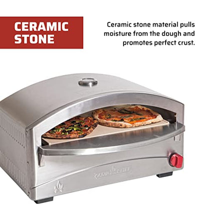 Camp Chef Italia Artisan Pizza Oven, Stainless Steel, 15 In. X 26 In. X 16