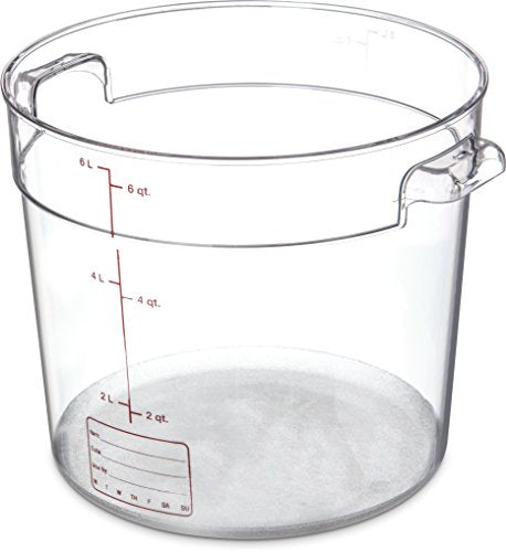  1076607 StorPlus Polycarbonate Round Food Storage Container, 8 Quart, Clear
