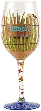 Enesco Wine Glass Mermaid Drinkware, 1 Count (Pack Of 1), Blue/Green/Orange/Brown