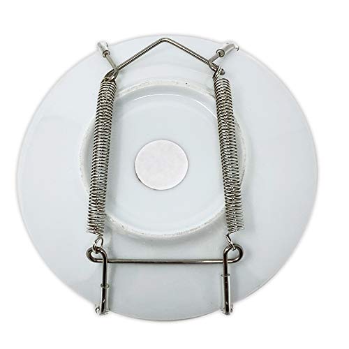  Chrome Vinyl Coated Plate Hanger 3.5 To 5 Inch Plate Hanger Set Of 4 Hangers - Includes Hanging Hook And Nail