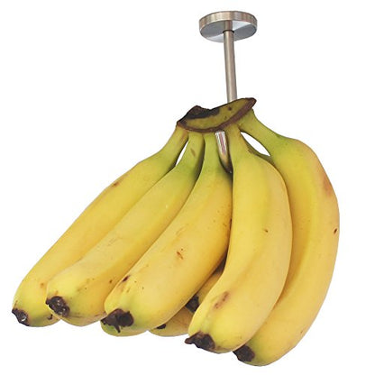  Banana Hanger Banana Hook Banana Organizer (Stainless Steel) Under Cabinet Hook For Bananas Or Heavyweight Kitchen Items. Screws Included.