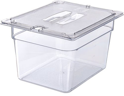  10231U07 StorPlus Half Size Polycarbonate Universal Handled Notched Food Pan Lid, Clear
