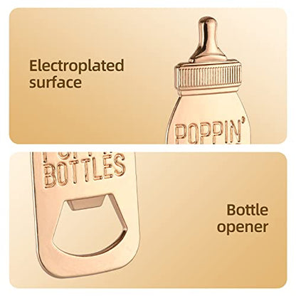 12pcs Bottle Opener Baby Shower Favor For Guest,Rose Gold Feeding Bottle Opener Wedding Favors Baby Shower Giveaways Gift To Guest, Party Favors Gift & Party Decorations Supplies (Blue, 12)
