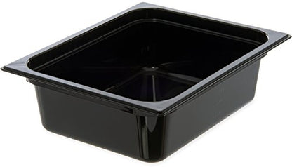  Carlisle FoodService Products 3086003 StorPlus High Heat Food Pan, 2.5" Deep, Third Size, Black, 1/3 Size (Pack Of 6)