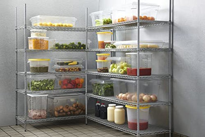 Rubbermaid Commercial Products 1815321 Food/Tote Box Storage Container With Lid, Plastic, Clear (Container And Lid)