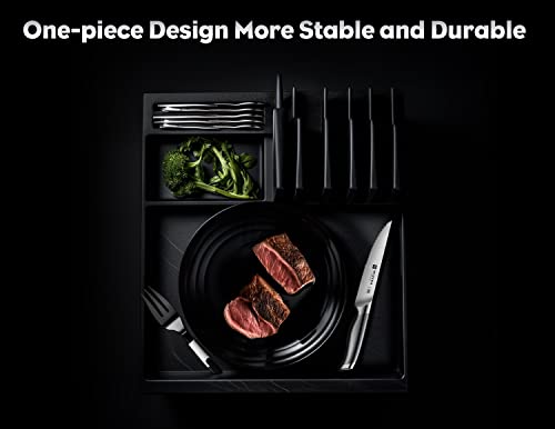  Steak Knives Set Of 8, NSF Certified German 1.4116 Steel Serrated Steak Knife Set, Dishwasher Safe One Piece Design Kitchen Knives Set With Gift Box