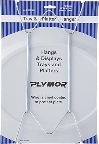  Gold Finish Wall Mountable Tray And Platter Hanger, 14.25" H X 6.5" W X 0.875" D (For Trays Or Platters 16" - 30")