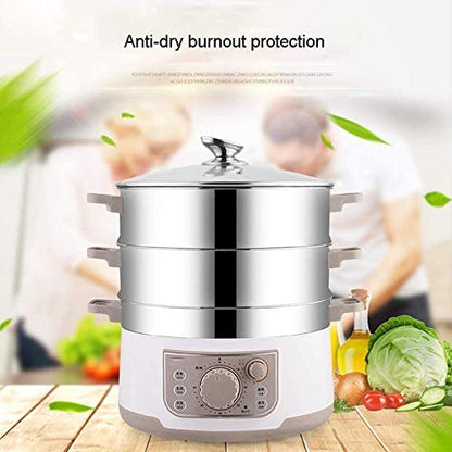  HYDZQ Electric Steamer Multifunctional Household Food Grade 304 Stainless Steel Large-Capacity Steaming Pot In Electric Steam Pot