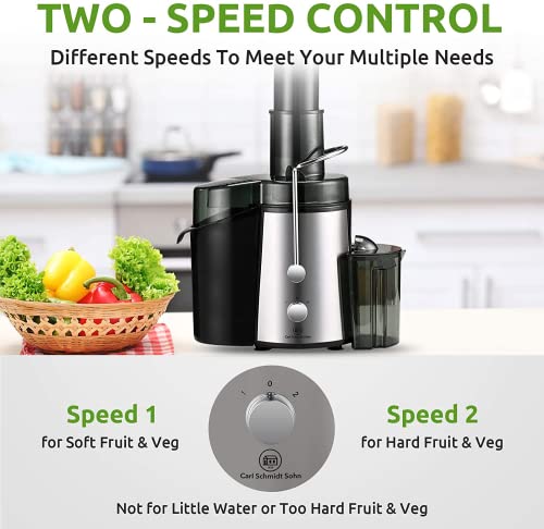  Juicing Machine, 3-inch Width Feeding, Easy Cleaning