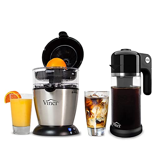  Bundle | Hands-Free Automated Electric Citrus Juicer And Express Cold Brew Electric Coffee Maker