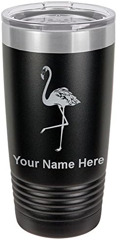  20oz Vacuum Insulated Tumbler Mug, Flamingo, Personalized Engraving Included (Coral)