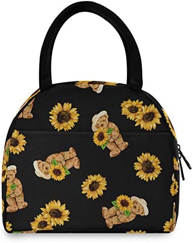  Cat Lunch Bag For Women Cute Reusable Tote Bag Cooler Black Insulated Lunch Box For School Office Picnic Kids Adults Children