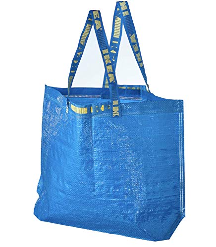  IKEA Frakta Medium Shopping Bags 4 Pack 10 Gal Blue Tote Multi Purpose Durable Material