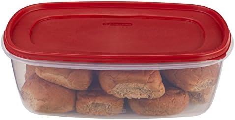 Rubbermaid Easy Find Lids Food Storage Container, 2.5 Gallon, Racer Red