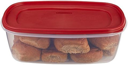 Rubbermaid Easy Find Lids Food Storage Container, 2.5 Gallon, Racer Red