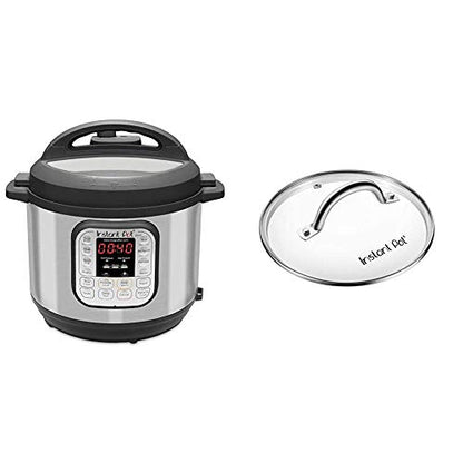  Duo 7-in-1 Electric Pressure Cooker, Sterilizer, Slow Cooker, Rice Cooker, Steamer, Saute, Yogurt Maker, And Warmer, 8 Quart, 14 One-Touch Programs & 8 Quart Glass Lid