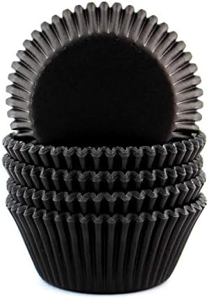  Standard Size Cupcake Liners Halloween Party Baking Cups 100 Pcs (Black)
