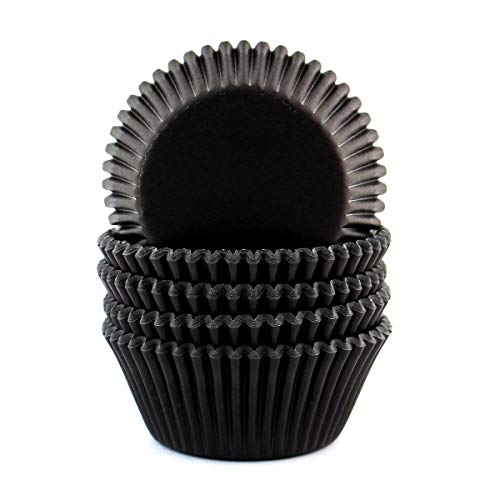  Standard Size Cupcake Liners Halloween Party Baking Cups 100 Pcs (Black)