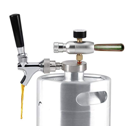  Beer Faucet Stainless Steel Beer Spear Faucet Tap Dispenser Kit For 2L/3.6L/4L Mini Keg Beer Growler