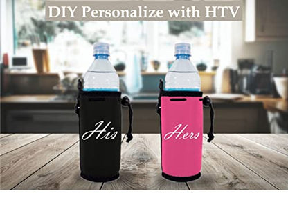  Blank Neoprene Water Bottle Coolie (Variety Color 6 Pack)