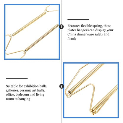  30 Pcs Wire Plate Hanger Plate Spring Hook Wall Plate Hanger For Decorative Plate