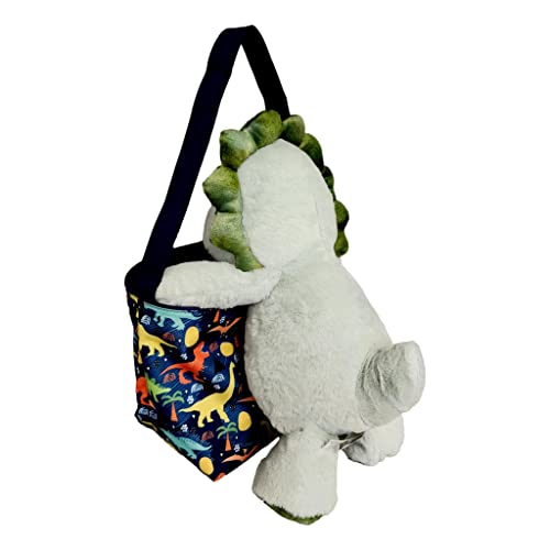  Dinosaur Easter Basket Bucket Fabric Tote Bag Toy Bin - Can Be Personalized Or Monogrammed - Great Gift For Boy Or Girl