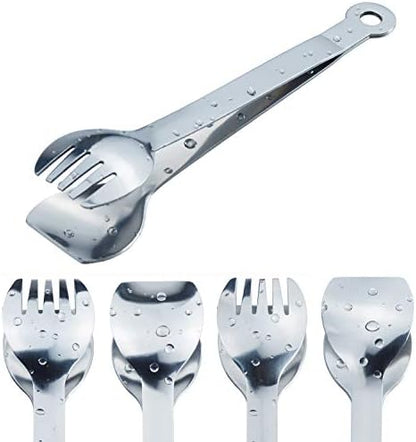 Small Serving Tongs 6-Inch Stainless Steel Mini Appetizer Tongs, Set Of 4 (Brushed)