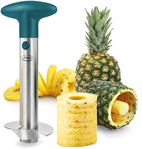  Pineapple Corer, [Upgraded, Reinforced, Thicker Blade] Newness Premium Pineapple Corer Remover (Black)