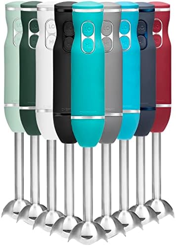  Immersion Stick Hand Blender With Stainless Steel Blades, Powerful Electric Ice Crushing 2-Speed Control Handheld Food Mixer, Purees, Smoothies, Shakes, Sauces & Soups, Sage