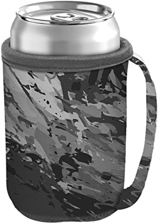  Tall Can Cuff Covers Reusable Insulator With Handle: Neoprene Can Coosies With Insulated Sleeves For Soda, Water Bottle, Beer, Other 16 Oz Tall Can Beverages (Sunflower Tie Dye, Tall 16oz)
