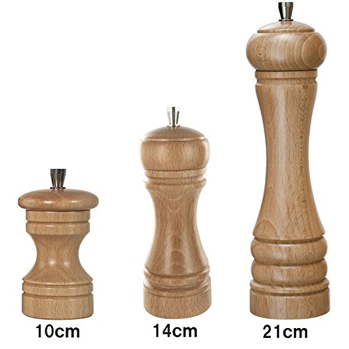  3-7/8-Inch Salt Mill, Beech Wood, Natural