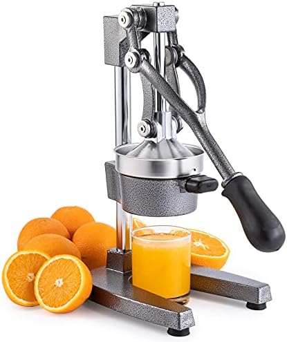  Hand Press Juicer Machine, Manual Orange Juicer And Professional Citrus Juicer For Orange Juice Pom Lime Lemon Juice, Commercial Lemon Squeezer And Orange Crusher, Easy To Clean, Gray