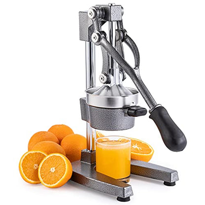  Hand Press Juicer Machine, Manual Orange Juicer And Professional Citrus Juicer For Orange Juice Pom Lime Lemon Juice, Commercial Lemon Squeezer And Orange Crusher, Easy To Clean, Gray