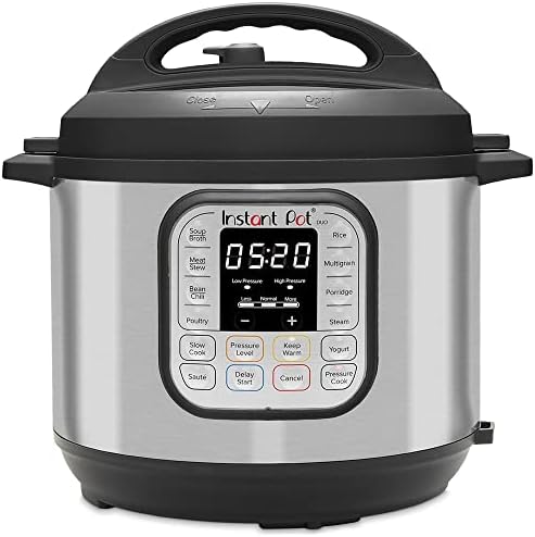  Duo 7-in-1 Electric Pressure Cooker, Slow Cooker, Rice Cooker, Steamer, Sauté, Yogurt Maker, Warmer & Sterilizer, Includes Free App With Over 1900 Recipes, Stainless Steel, 6 Quart