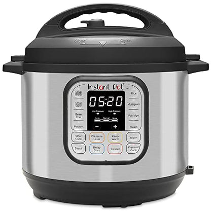  Duo 7-in-1 Electric Pressure Cooker, Slow Cooker, Rice Cooker, Steamer, Sauté, Yogurt Maker, Warmer & Sterilizer, Includes Free App With Over 1900 Recipes, Stainless Steel, 6 Quart