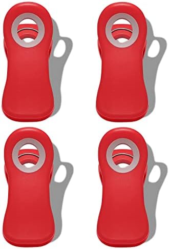  All Purpose Magnetic Clips - Chip Clips, Bag Clips, Food Clips, Refrigerator Magnets Clips For Bread Bags, Snack Bags And Food Bags (Pack Of 10, Deep Colors)