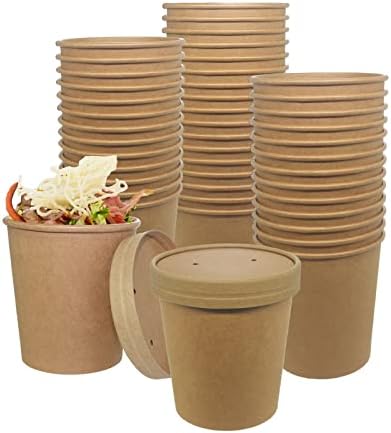  40 Count (16 Oz) One - Pint Frozen Dessert Containers With Lids Ice Cream Cups With Lids